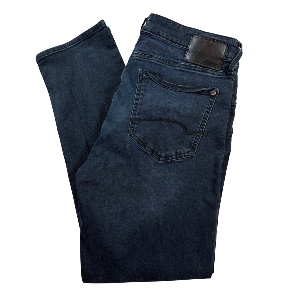 Mavi Zach Jeans Mens 34x30 Dark Wash Straight Leg Stretch Denim Indigo